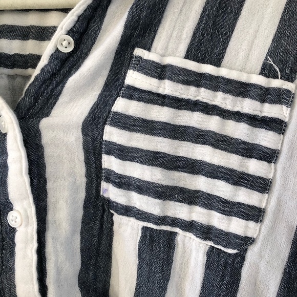 TIME & TRU STRIPPED BLOUSE | M | - Picture 3 of 4